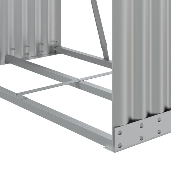 vidaXL brændestativ 80x45x120 cm galvaniseret stål sølvfarvet