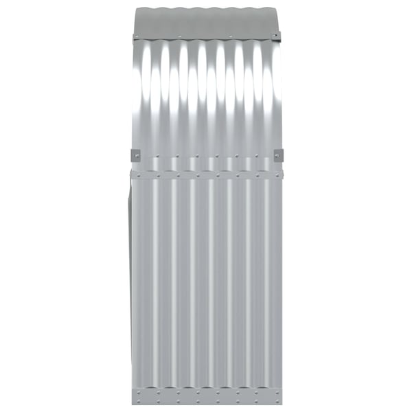 vidaXL brændestativ 80x45x120 cm galvaniseret stål sølvfarvet