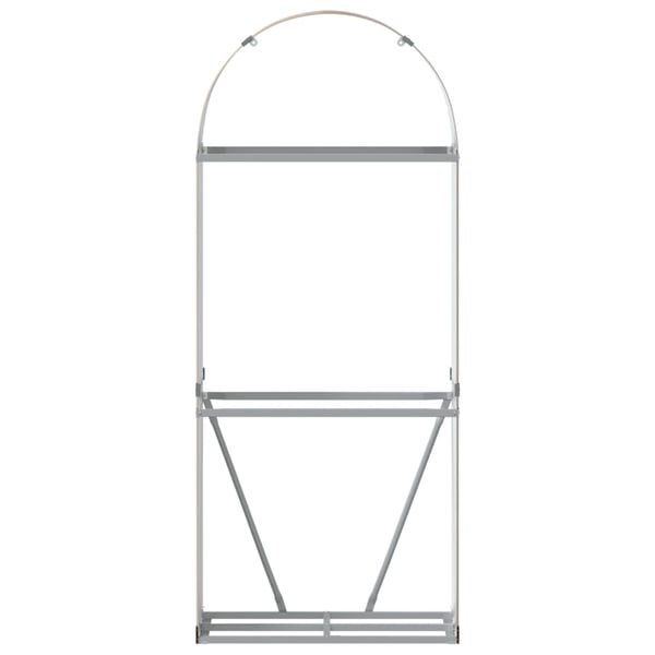 vidaXL brændestativ 80x45x190 cm galvaniseret stål lysebrun