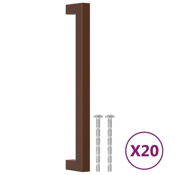 vidaXL skabshåndtag 20 stk. 192 mm rustfrit stål bronzefarvet