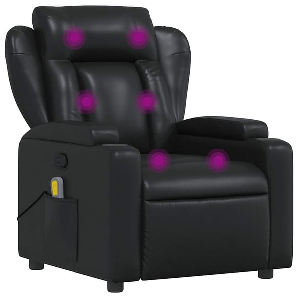 vidaXL massagestol kunstlæder sort