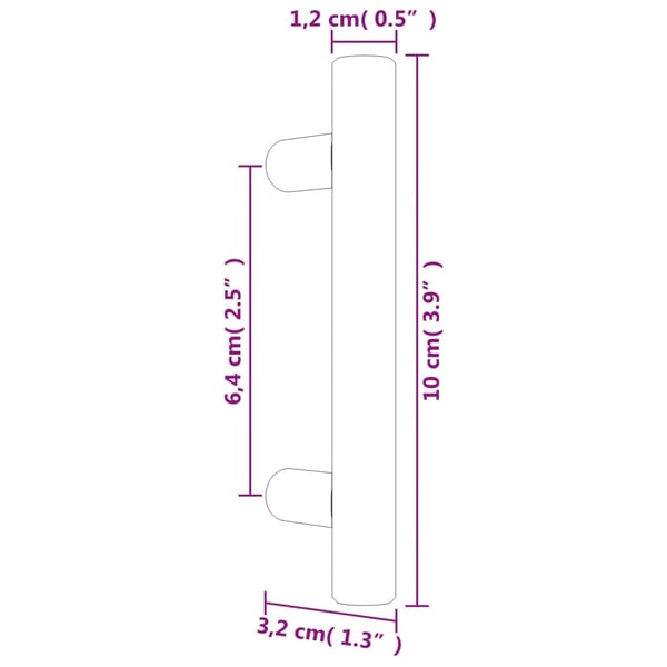 vidaXL skabshåndtag 20 stk. 64 mm rustfrit stål guldfarvet