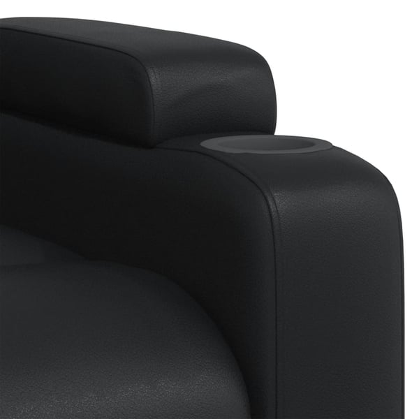 vidaXL Massagefåtölj svart konstläder