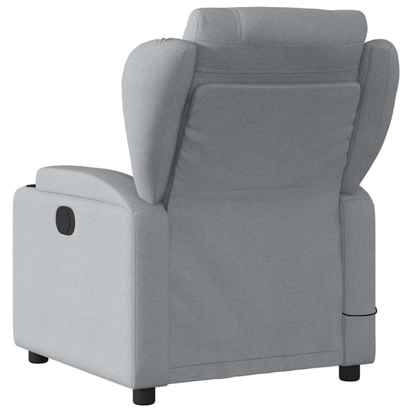 vidaXL massagestol stof lysegrå