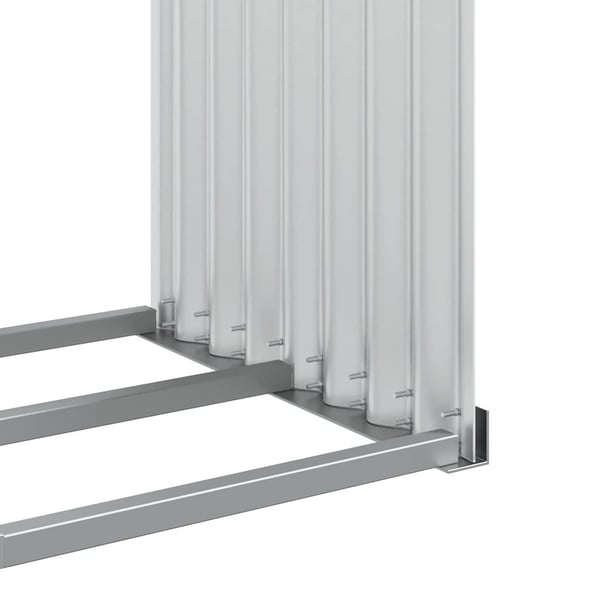 vidaXL Vedställ silver 120x45x140 cm galvaniserat stål