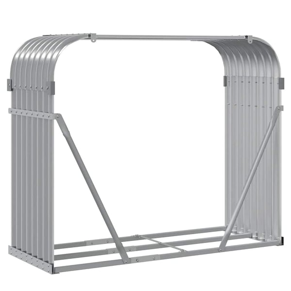 vidaXL brændestativ 120x45x100 cm galvaniseret stål lysegrå
