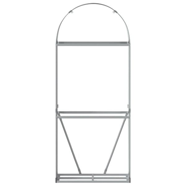 vidaXL brændestativ 80x45x190 cm galvaniseret stål brun