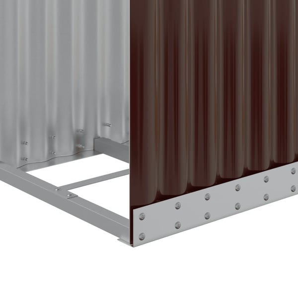 vidaXL brændestativ 40x45x170 cm galvaniseret stål brun