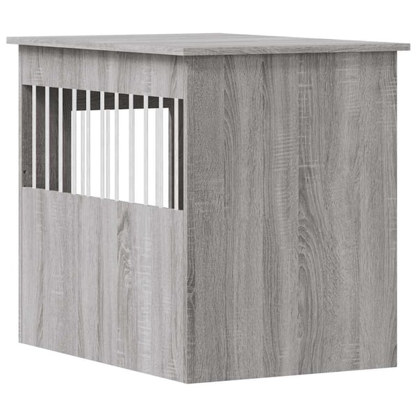 vidaXL hundebur 55x80x68 cm konstrueret træ grå sonoma-eg