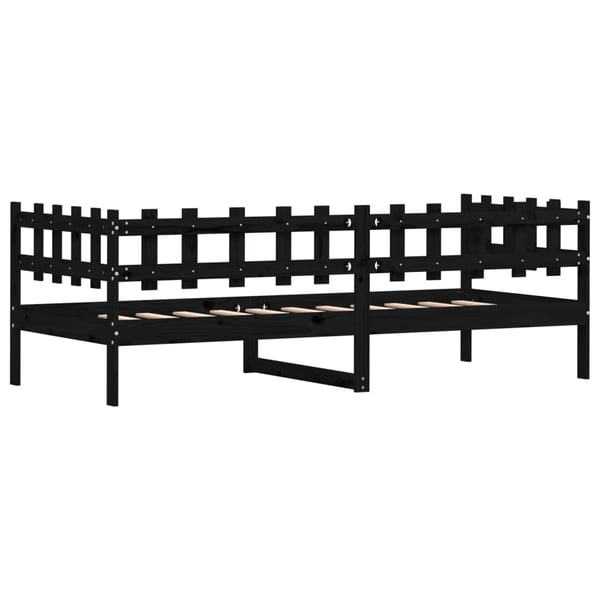 vidaXL Dagseng svart 90x190 cm heltre furu