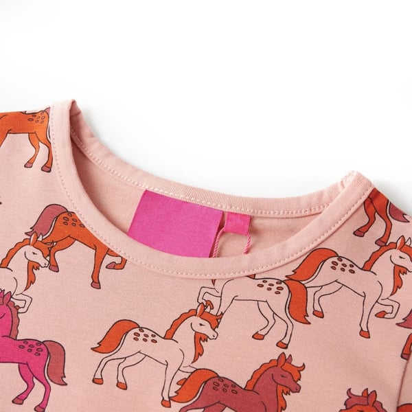 vidaXL Lasten pitkähihainen pyjama vaaleanpunainen 116