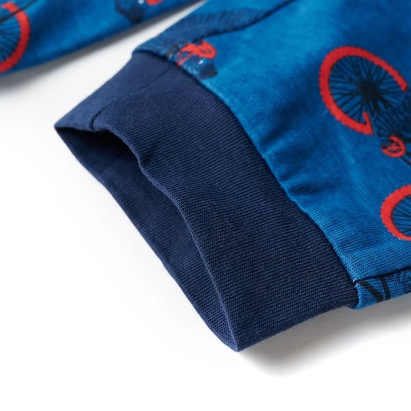 vidaXL Pyjamas til børn str. 104 petroleumsblå