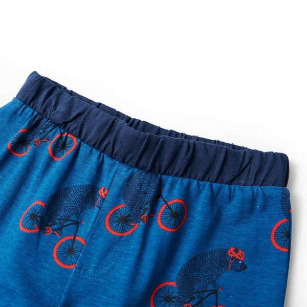 vidaXL Pyjamas til børn str. 128 petroleumsblå
