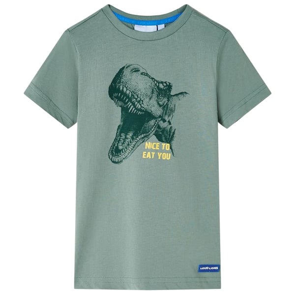 vidaXL T-shirt för barn khaki 128