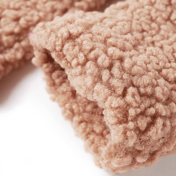vidaXL Lasten hupullinen teddytekoturkis vaalea konjakki 104