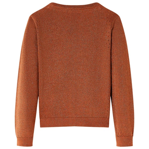 vidaXL Cardigan for barn strikket konjakk 128