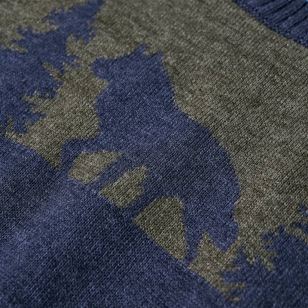 vidaXL Sweater til børn str. 116 strikket marineblå