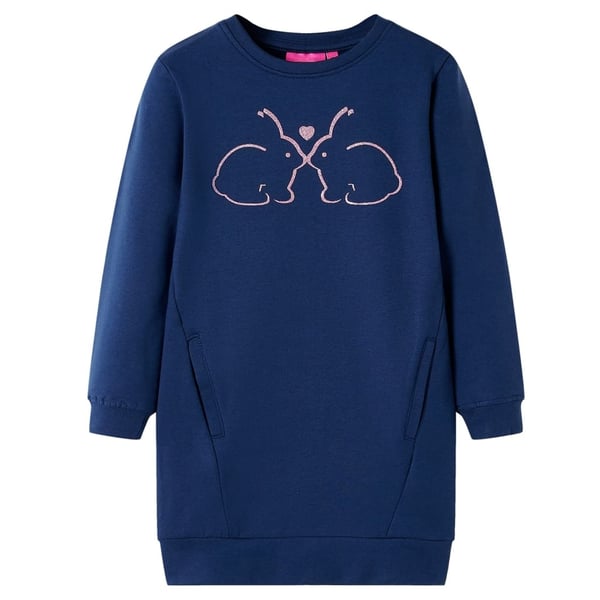 vidaXL Sweatshirtkjole til børn str. 92 marineblå