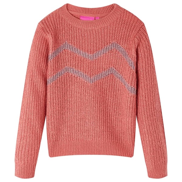 vidaXL Sweater til børn str. 140 strikket pink