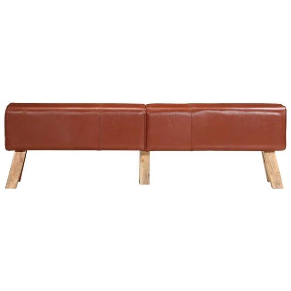 vidaXL gymnastikbuk 160 cm ægte skind brun
