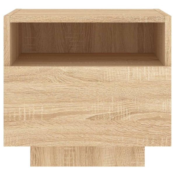 vidaXL Nattbord med LED 2 stk sonoma eik 40x39x37 cm
