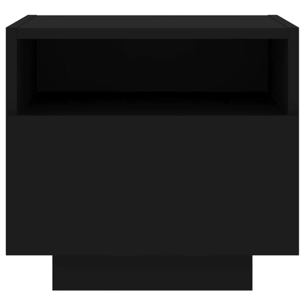 vidaXL sengeborde 2 stk. med LED-lys 40x39x37 cm sort