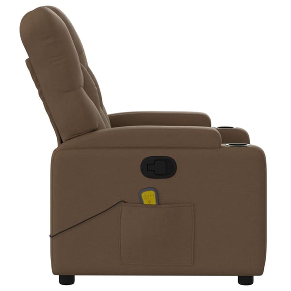 vidaXL massagestol stof brun