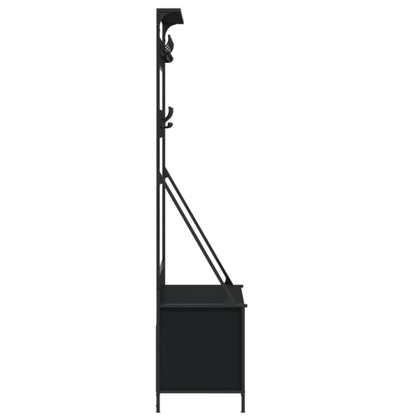 vidaXL tøjstativ med skoopbevaring 100x41x184 cm sort