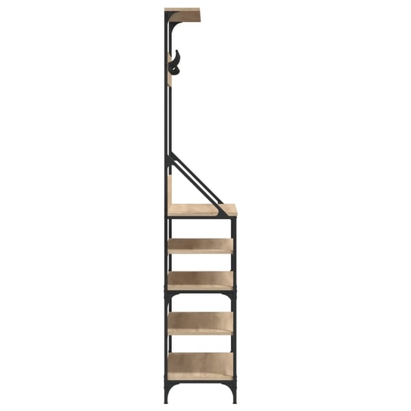 vidaXL tøjstativ med skoopbevaring 90x34x184 cm sonoma-eg