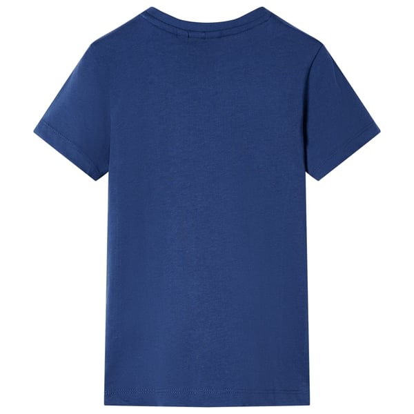 vidaXL T-shirt för barn mörkblå 92
