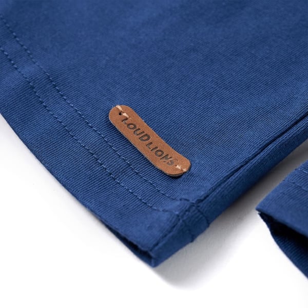 vidaXL T-skjorte for barn med lange ermer jeans marineblå 116