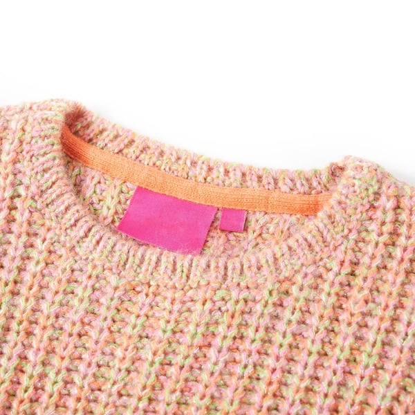 vidaXL Stickad tröja för barn mjuk rosa 116