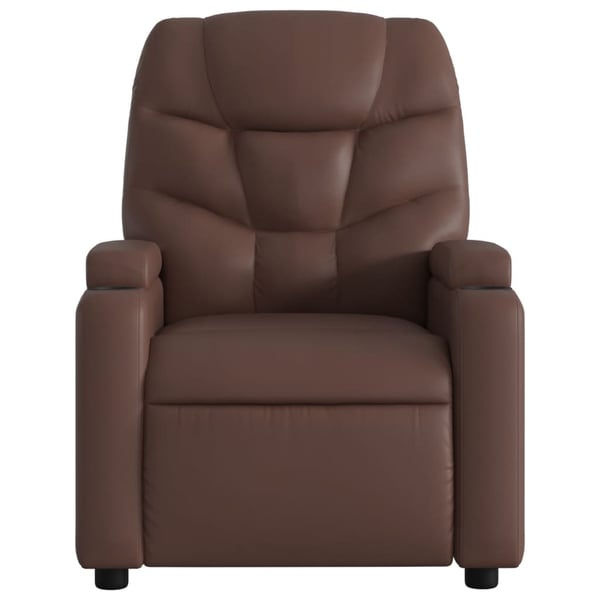 vidaXL Reclinerfåtölj brun konstläder