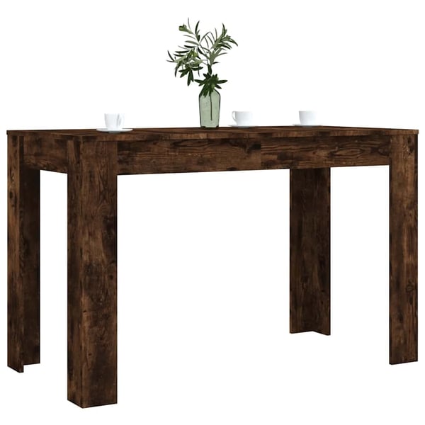 vidaXL Spisebord røkt eik 120x60x76 cm konstruert tre