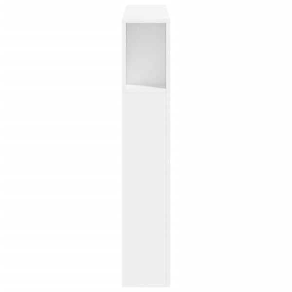 vidaXL Sengegavl med LED hvit 100x18,5x103,5 cm konstruert tre