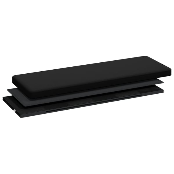 vidaXL opbevaringsbænk foldbar PVC sort