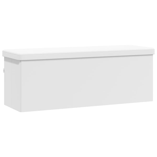 vidaXL opbevaringsbænk foldbar PVC hvid