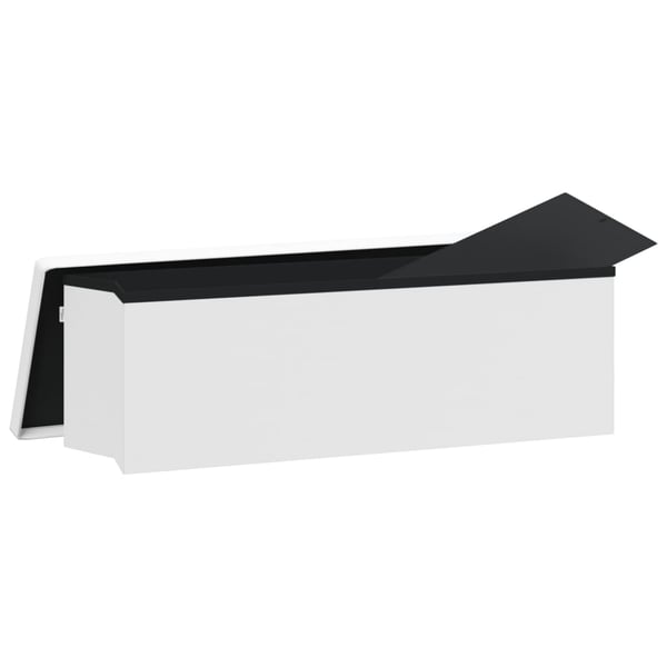 vidaXL opbevaringsbænk foldbar PVC hvid