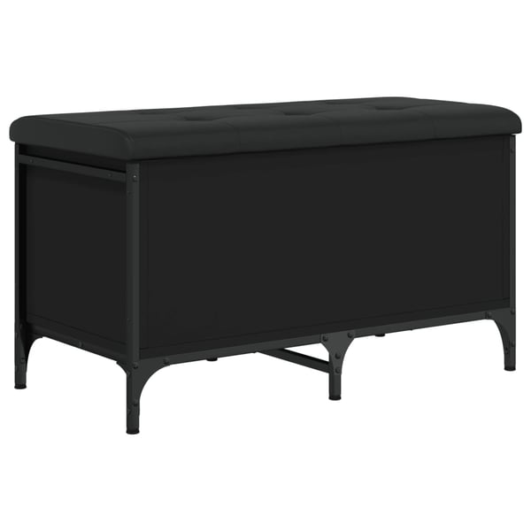 vidaXL opbevaringsbænk 82x42x45 cm konstrueret træ sort