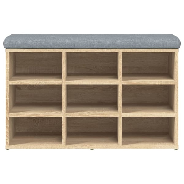 vidaXL skobænk 82x32x50 cm konstrueret træ sonoma-eg