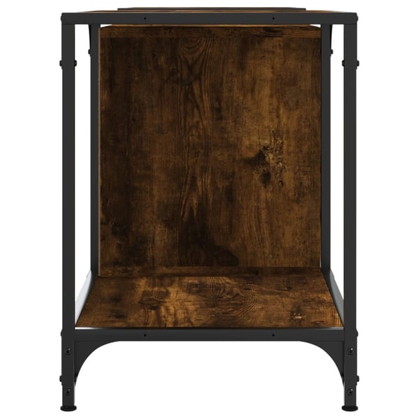 vidaXL TV-benk røkt eik 153x37x50 cm konstruert tre