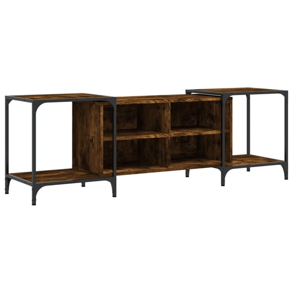 vidaXL TV-benk røkt eik 153x37x50 cm konstruert tre