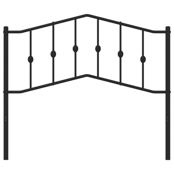 vidaXL Utskiftbar sengegavl i metall svart 107 cm
