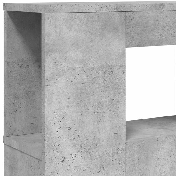 vidaXL Sengegavl med LED betonggrå 180x18,5x103,5 cm konstruert tre