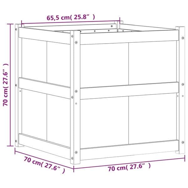vidaXL Plantekasser 70x70x70 cm heltre douglasgran