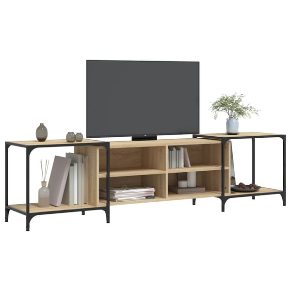 vidaXL TV-benk sonoma eik 203x37x50 cm konstruert tre