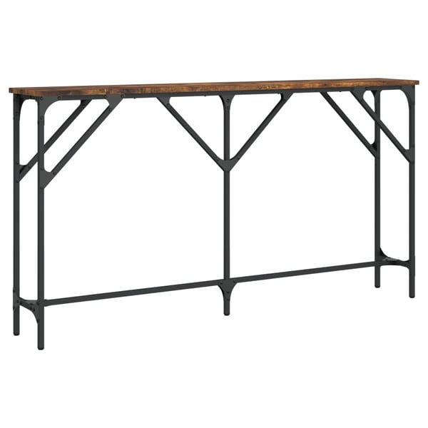vidaXL Konsolipöytä savutammi 140x23x75 cm tekninen puu