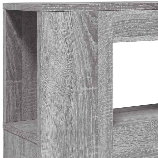 vidaXL Sengegavl med LED grå sonoma 180x18,5x103,5 cm konstruert tre