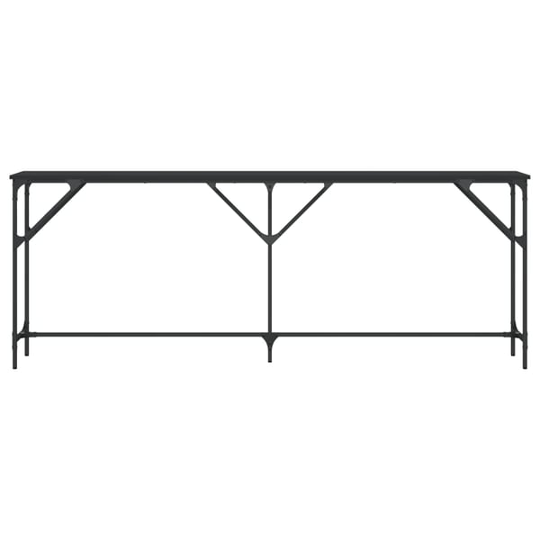 vidaXL Konsolipöytä musta 200x29x75 cm tekninen puu