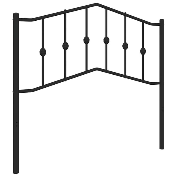 vidaXL Utskiftbar sengegavl i metall svart 100 cm